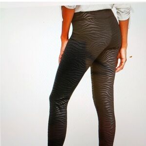 NWT Express zebra print embossed leggings